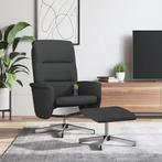 vidaXL Massagestoel verstelbaar met voetenbank stof zwart, Huis en Inrichting, Fauteuils, Verzenden, Nieuw