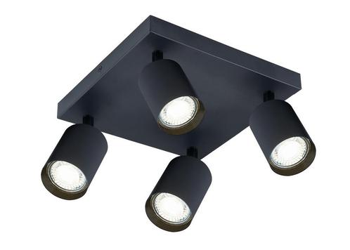 Opbouw Spot Armatuur Vierkant | 4x Richtbare GU10 Spots, Huis en Inrichting, Lampen | Plafondlampen, Nieuw, Metaal, Ophalen of Verzenden