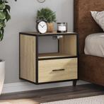 vidaXL Nachtkastjes 2 st wandgemonteerd 40x31x39,5cm sonoma, Verzenden, Nieuw, Hout