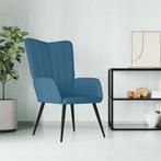 vidaXL Relaxstoel fluweel blauw, Huis en Inrichting, Fauteuils, Verzenden, Nieuw