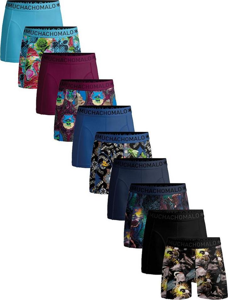 Muchachomalo Boxershorts 10-Pack Print Solid maat S Heren, Kleding | Heren, Ondergoed, Boxer, Verzenden