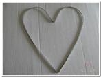 Draadframe hart hartvormig frame 15 cm. enkel grijs, Hobby en Vrije tijd, Knutselen, Ophalen of Verzenden, Nieuw