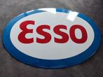 Emaille bord - ExxonMobil - Esso olie- en tankstation, Antiek en Kunst