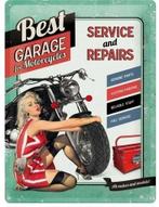 Best garage for motorcycles service and repairs reclamebord, Ophalen of Verzenden, Nieuw