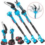 Mini kettingzaag - Elektrische snoeischaar - Met accu - Blau, Verzenden, Zo goed als nieuw