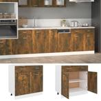 vidaXL Onderkast met lade Lyon 80x46x81,5cm bewerkt hout, Huis en Inrichting, Verzenden, Nieuw, Bruin