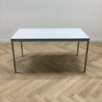 Tweedehands Kantinetafel 150x75 cm, Licht grijs, Ophalen of Verzenden, Gebruikt, Bureau