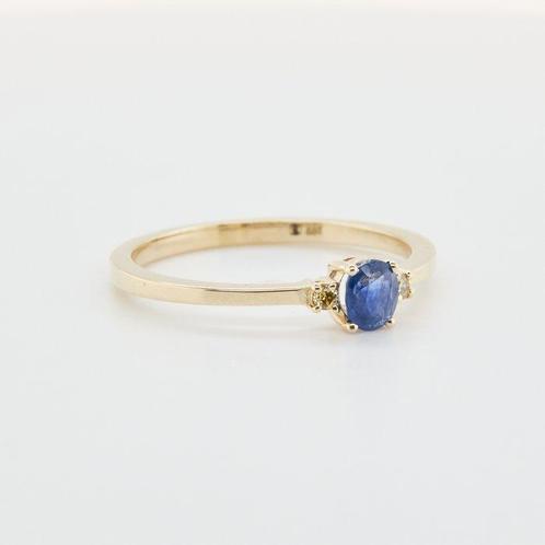 Zonder Minimumprijs - Ring 14 kt. - 0.37ct. tw. Saffier, Sieraden, Tassen en Uiterlijk, Ringen