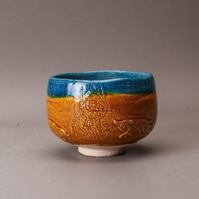 [ Gratis verzending ] Japanse theekom — geglazuurd met, Antiek en Kunst, Antiek | Overige Antiek