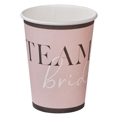 Bekers Team Bride 266ml 8st, Hobby en Vrije tijd, Feestartikelen, Nieuw, Verzenden