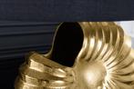 Design tafellamp SHELL 60cm goud zwart metalen stoffen kap, Huis en Inrichting, Lampen | Tafellampen, Ophalen of Verzenden, Nieuw