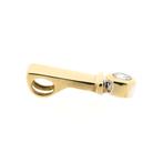 8 Krt. Hanger met zirconia | Minimalistisch (subtiel), Sieraden, Tassen en Uiterlijk, Antieke sieraden, Ophalen of Verzenden, Goud