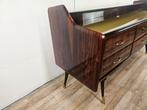 Ladekast - Dressoir van mahoniehouten vries met dubbele ruit, Antiek en Kunst
