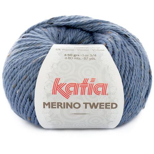 Katia Merino Tweed - 306 lichtblauw - Merinogaren, Hobby en Vrije tijd, Breien en Haken, Ophalen of Verzenden