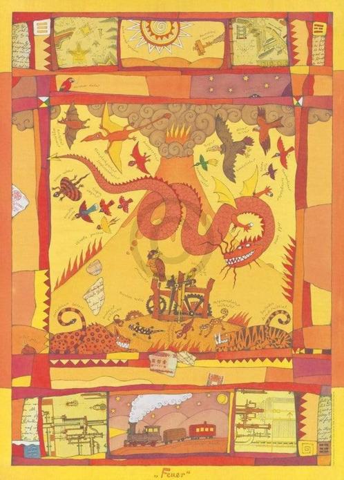 Kunstdruk Vitali P. Konstantinov - Feuer 48x67cm, Huis en Inrichting, Woonaccessoires | Schilderijen, Tekeningen en Foto's, Nieuw