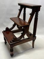 Trapje - bibliotheektrapje - Hout - oude bibliotheektrap, Antiek en Kunst