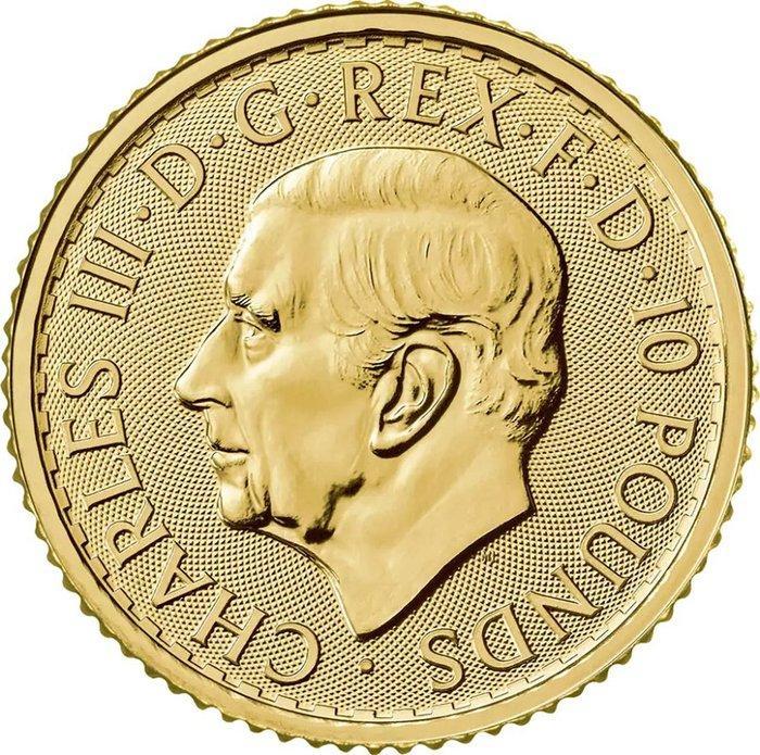 1/10 Ounce - Goud .999 - 2025 - Britannia Charles III fine, Postzegels en Munten, Edelmetalen en Baren