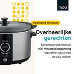 2dekans | MOA Slowcooker met Timer - 6,5L - Ø 24,5cm -, Ophalen of Verzenden, Zo goed als nieuw