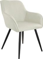Eetkamerstoelen - Set van 2 - Met armleuning - Creme - Tecta, Verzenden, Zo goed als nieuw