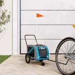 vidaXL Hondenfietstrailer oxford stof en ijzer blauw en, Verzenden, Nieuw