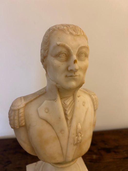 Buste, Busto dignitario napoleonico - 40 cm - Albast, Antiek en Kunst, Antiek | Keramiek en Aardewerk