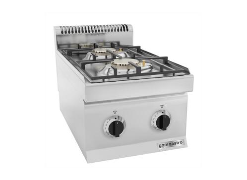 GGM Gastro | Gasfornuis - 10 kW - 2 branders | GHK400-E |, Witgoed en Apparatuur, Fornuizen, Inbouw, Verzenden