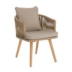 *WOONWINKEL* Kave Home Hemlice Tuinstoel Touw Met Hout, Huis en Inrichting, Stoelen, Verzenden, Nieuw, Stof