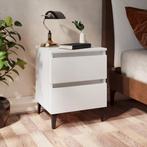 vidaXL Nachtkastjes 2 st 40x35x50 cm bewerkt hout wit, Huis en Inrichting, Slaapkamer | Nachtkastjes, Minder dan 45 cm, Verzenden