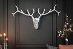 Moderne wanddecoratie VEADO 98cm zilveren hertengewei -, Ophalen of Verzenden, Nieuw