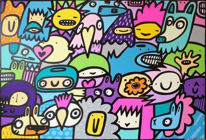 Kev Munday - The Roar of the Crowd, Antiek en Kunst, Kunst | Schilderijen | Modern