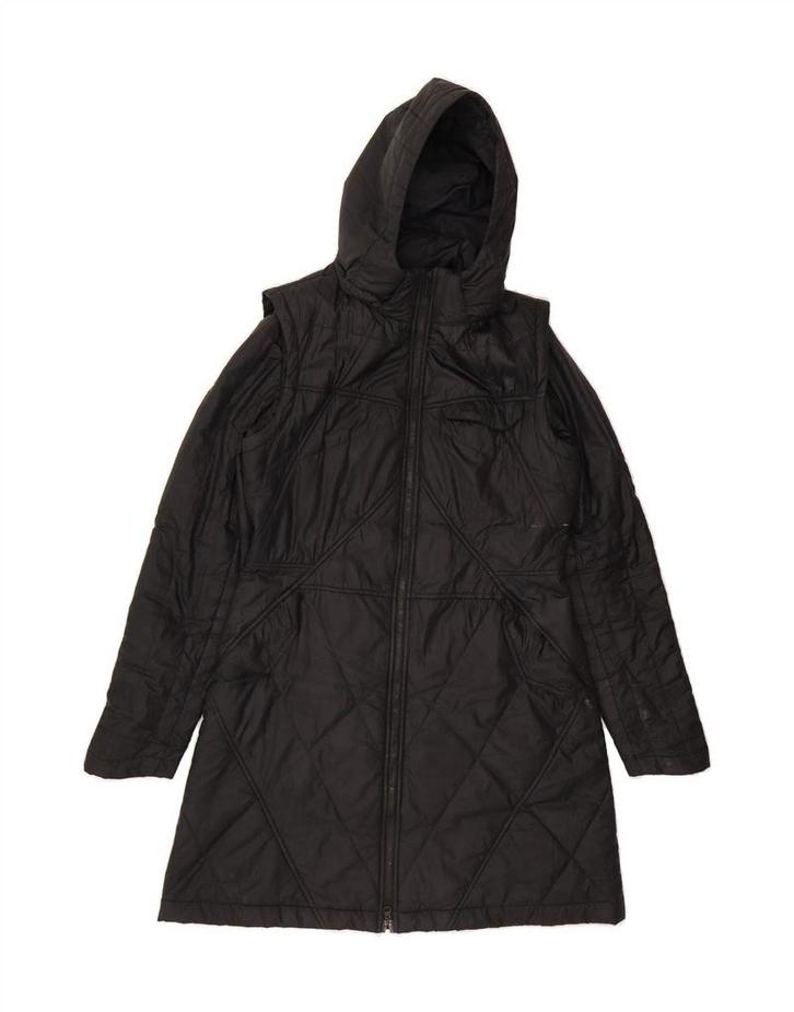 NIKE Womens Hooded Padded Coat UK 14 Medium Black Polyester, Kleding | Dames, Jassen | Winter, Verzenden