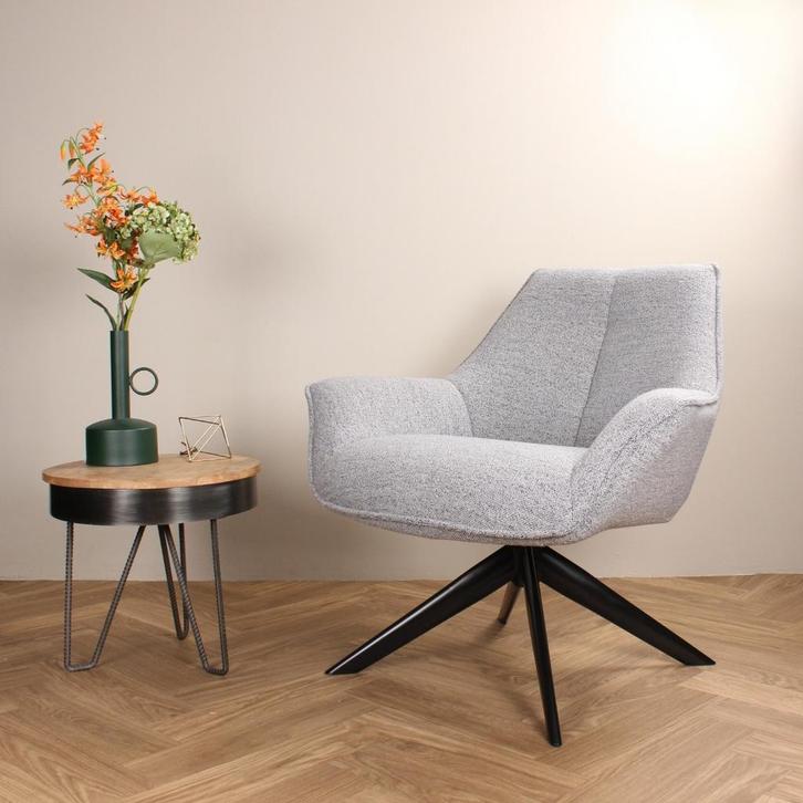 Miron draaifauteuil - grijs, Huis en Inrichting, Stoelen, Grijs, Nieuw, Ophalen of Verzenden