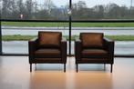 2x Topform fauteuil Cadira in soepel zwart leer, NL product., Nieuw, 75 tot 100 cm, Leer, 75 tot 100 cm