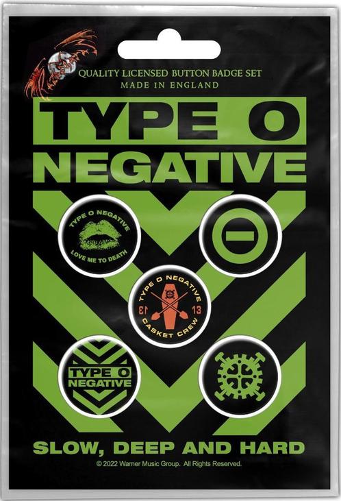 Type O Negative Button Slow, deep and Hard off. merchandise, Verzamelen, Muziek, Artiesten en Beroemdheden, Gebruiksvoorwerp, Nieuw