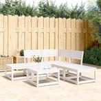 vidaXL 5-delige Loungeset massief grenenhout wit, Verzenden, Nieuw, Loungeset