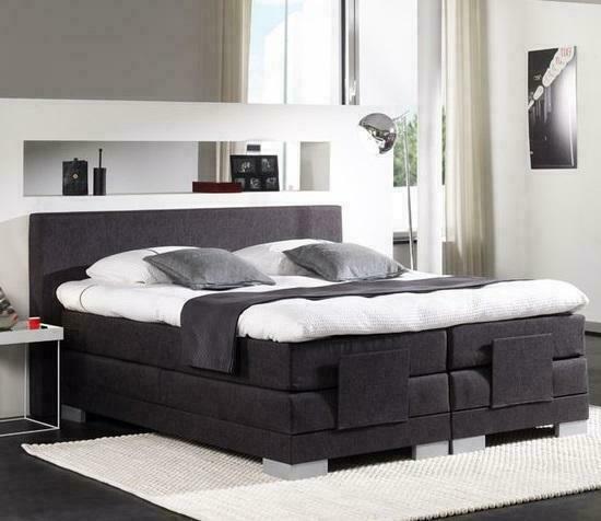 Boxspring Elektrisch President 140 x 200 Chicago Anthracite, Huis en Inrichting, Slaapkamer | Boxsprings, 140 cm, 200 cm, Wit