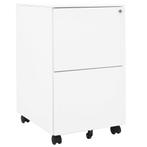vidaXL Ladeblok verrijdbaar 39x45x67 cm staal wit, Huis en Inrichting, Kasten | Roldeurkasten en Archiefkasten, Verzenden, Nieuw