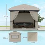 TRUUSK Waterafstotend Tuinpaviljoen 3,4x3,4 m - Met 4 Zijpan, Tuin en Terras, Partytenten, Verzenden, Nieuw