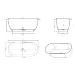 Vrijstaand Ligbad Best Design 170x78x56 cm Resin Transparant, Ophalen of Verzenden, Nieuw