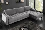 Elegante hoekbank COSY VELVET 260cm grijze fluwelen, Huis en Inrichting, Banken | Complete zithoeken, Ophalen of Verzenden, Nieuw