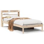 vidaXL Bedframe zonder matras massief grenenhout 75x190 cm, Eenpersoons, Bruin, Verzenden, Nieuw