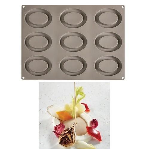 Pavoni Siliconen Vorm Ovale Ø105x80mm (9) 30x40cm, Hobby en Vrije tijd, Taarten en Cupcakes maken, Nieuw, Verzenden
