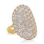 Ring - 18 karaat Geel goud -  5.95ct. tw. Diamant