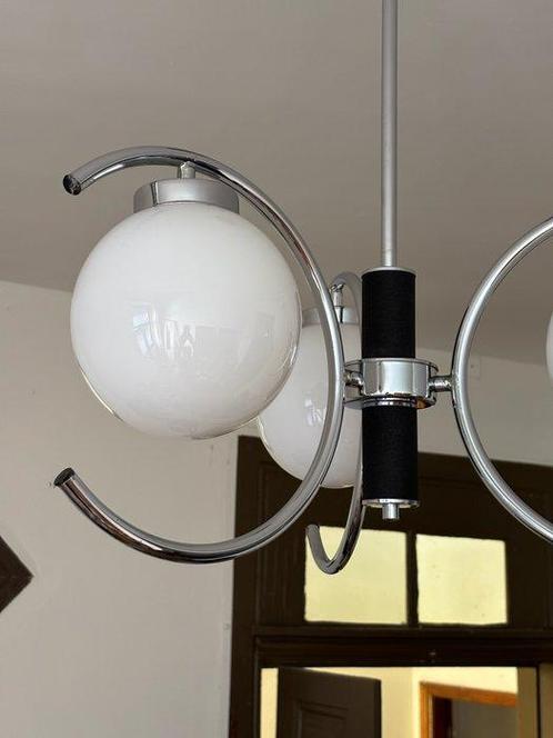 Plafondlamp - Onbekend - Glas, Metaal, Antiek en Kunst, Antiek | Lampen