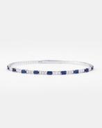 Armband - 14 karaat Witgoud - 2.27ct. tw. Saffier - Diamant, Nieuw