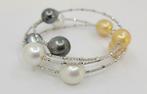 Armband Platina, Golden South Sea en Peacock Tahiti Parels, Nieuw