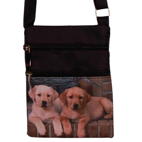Schoudertasje - Honden Jonge Golden Retreivers - Zwart - Ver, Sieraden, Tassen en Uiterlijk, Tassen | Schoudertassen, Zwart, Nieuw