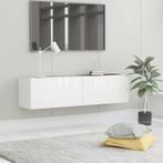 vidaXL Tv-meubel 120x30x30 cm bewerkt hout hoogglans wit, 100 tot 150 cm, Verzenden, Nieuw, Minder dan 100 cm
