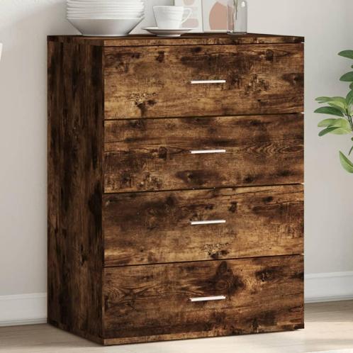 vidaXL Dressoir 60x39x80 cm bewerkt hout gerookt, Huis en Inrichting, Kasten | Dressoirs, 25 tot 50 cm, Nieuw, 50 tot 100 cm, Overige houtsoorten
