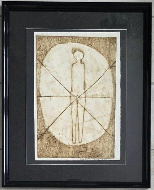 Anton Heyboer (1924-2005) - Vitruvius man, Antiek en Kunst, Kunst | Schilderijen | Modern